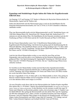 Egmatings und Steinh&ouml;ringer Kegler halten die Fahne der