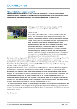 Die wei&szlig;e Fahne hissen wir nicht