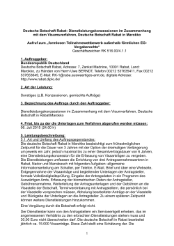 1 Deutsche Botschaft Rabat: Dienstleistungskonzessionen im