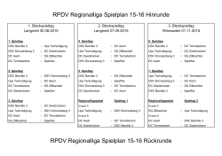 Regionalliga Spielplan 2015-2016