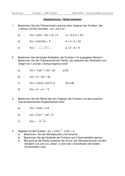 Integralrechnung &ndash; Fl&auml;chen berechnen 1