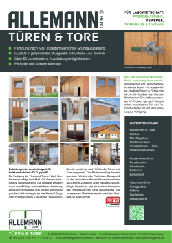 türen & tore - Allemann GmbH