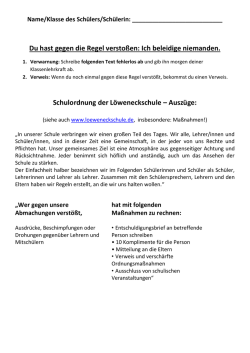 Du hast gegen die Regel versto&szlig;en: Ich beleidige