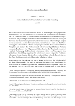 Krisentheorien der Demokratie
