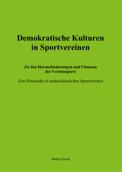 demokratische kulturen in sportvereinen