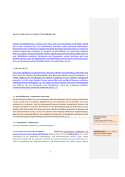 Grundlagentext: Wege in die digital vernetzte Demokratie