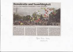 Demokratie und Teamfähigkeit