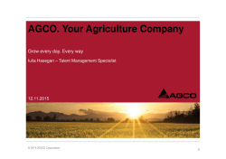 Iulia Hasegan, AGCO GmbH, Marktoberdorf