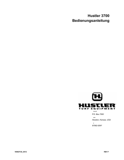 Hustler 3700 Bedienungsanleitung