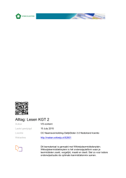 Alltag: Lesen KGT 2 | PDF