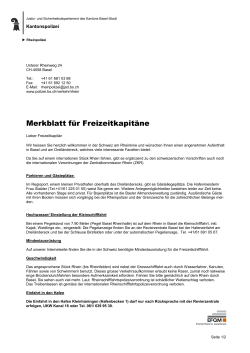 Merkblatt für Freizeitkapitäne - Kantonspolizei Basel