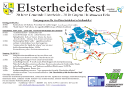 20 Jahre Gemeinde Elsterheide - 20 let Gmjena Halstrowska Hola
