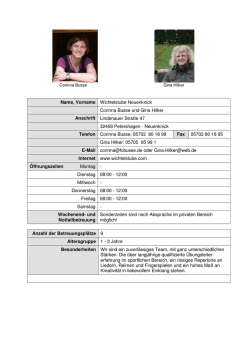 Name, Vorname Wichtelstube Neuenknick Corinna Busse und Gina