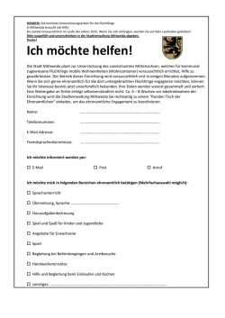 Ich m&ouml;chte helfen!