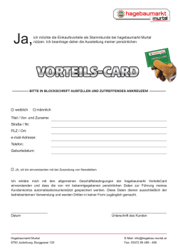 ich m&ouml;chte die Einkaufsvorteile als Stammkunde bei hagebaumarkt