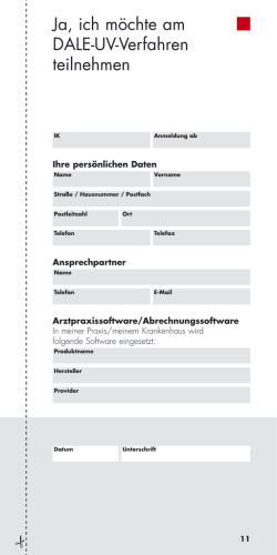Ja, ich m&ouml;chte am DALE-UV-Verfahren teilnehmen
