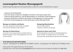 Leserangebot Nacken-Massagegerät