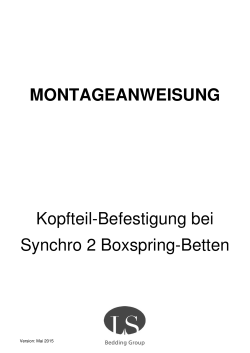 Montage Boxspring Synchro 2 Kopfteil-Befestigung