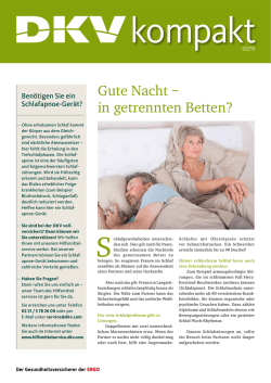Gute Nacht &ndash; in getrennten Betten?
