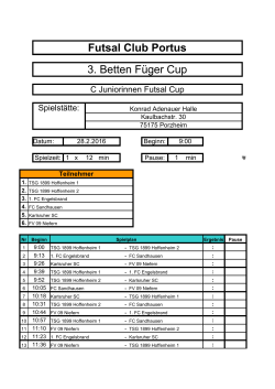 Futsal Club Portus 3. Betten Füger Cup - Home >TSG-Junior