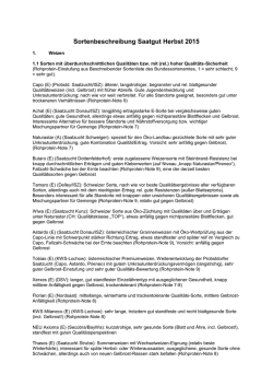 Sortenbeschreibung Saatgut - Marktgesellschaft der Naturland