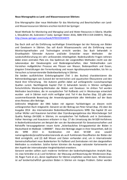 Eine Monographie &uuml;ber neue Methoden f&uuml;r das Monitoring und