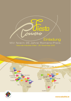 Einladung zur Fiesta Romeropreisverleihung 2015