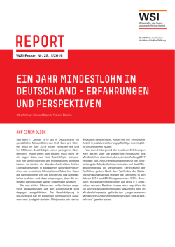 Ein Jahr Mindestlohn in Deutschland