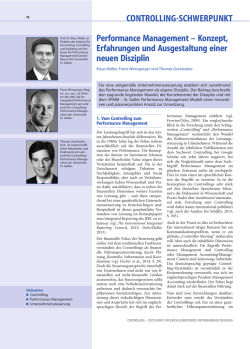 Performance Management &ndash; Konzept, Erfahrungen und