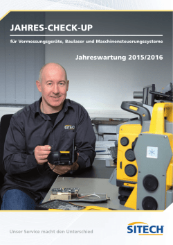 Jahres-Check-Up f&uuml;r Vermessungsger&auml;te, Baulaser und