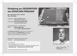 Einladung zur Gedenkfeier - Mauthausen Komitee Steyr