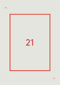 Edition Nr. 21 - Berliner Festspiele