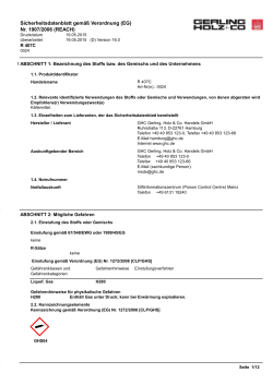 Sicherheitsdatenblatt K&auml;ltemittel R407C