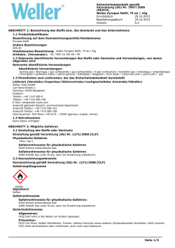 Sicherheitsdatenblatt