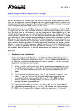 StB 152 Nr. 1 01.01.2016 - 1 - ersetzt 01.10.2002 Nutzniessung und