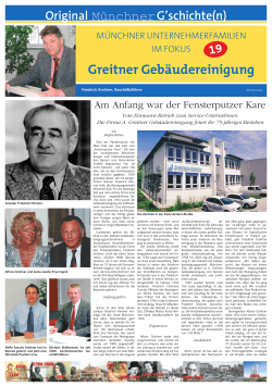Münchner Wochenend Zeitung - A. Greitner Gebäudereinigung +