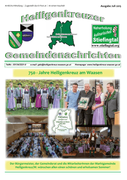 Heiligenkreuzer Gemeindenachrichten 2. Quartal 2015