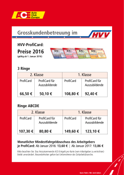 Grosskundenbetreuung im Preise 2016