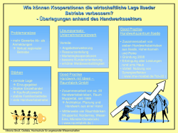 Wie können Kooperationen die wirtschaftliche