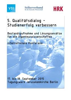 5. Qualitätsdialog – Studienerfolg verbessern