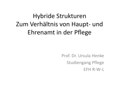 Hybride Strukturen Zum Verh&auml;ltnis von Haupt- und