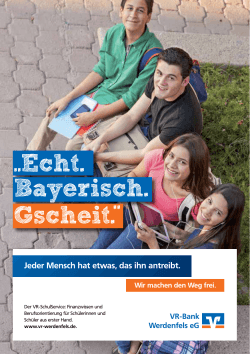 Schulbroschüre - VR-Bank Werdenfels eG