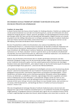 Pressemitteilung vom 14. Januar 2016 als PDF - Erasmus