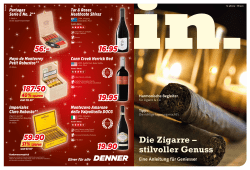 Die Zigarre &ndash; stilvoller Genuss - IN