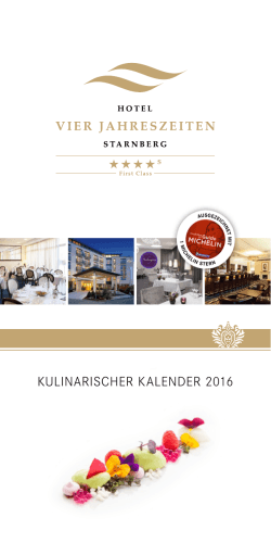 Kulinarischer Kalender - Hotel Vier Jahreszeiten Starnberg