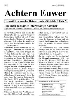 Ein unterhaltsamer interessanter Sommer