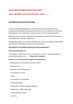 Quantenkinesiologie Claudia Gantenbein etwas spezieller, etwas