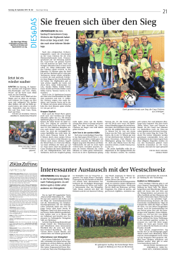 Interessanter Austausch mit der Westschweiz, Neue