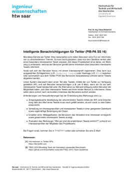 Intelligente Benachrichtigungen für Twitter (PIB-PA SS 16)