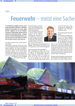 Feuerwehr&ndash; meist eine Sache der Freiwilligen